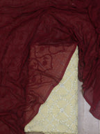 Chic Pastel Georgette Suit with Maroon Embroidered Dupatta - Perfect for Any Occasion! - Luxurion World