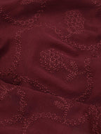 Chic Pastel Georgette Suit with Maroon Embroidered Dupatta - Perfect for Any Occasion! - Luxurion World