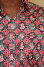Vibrant Patola Design Tussar Silk Shirt - Luxurion World