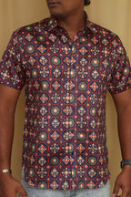 Exquisite Purple Digital Printed Patola Design Tussar Silk Shirt - Luxurion World