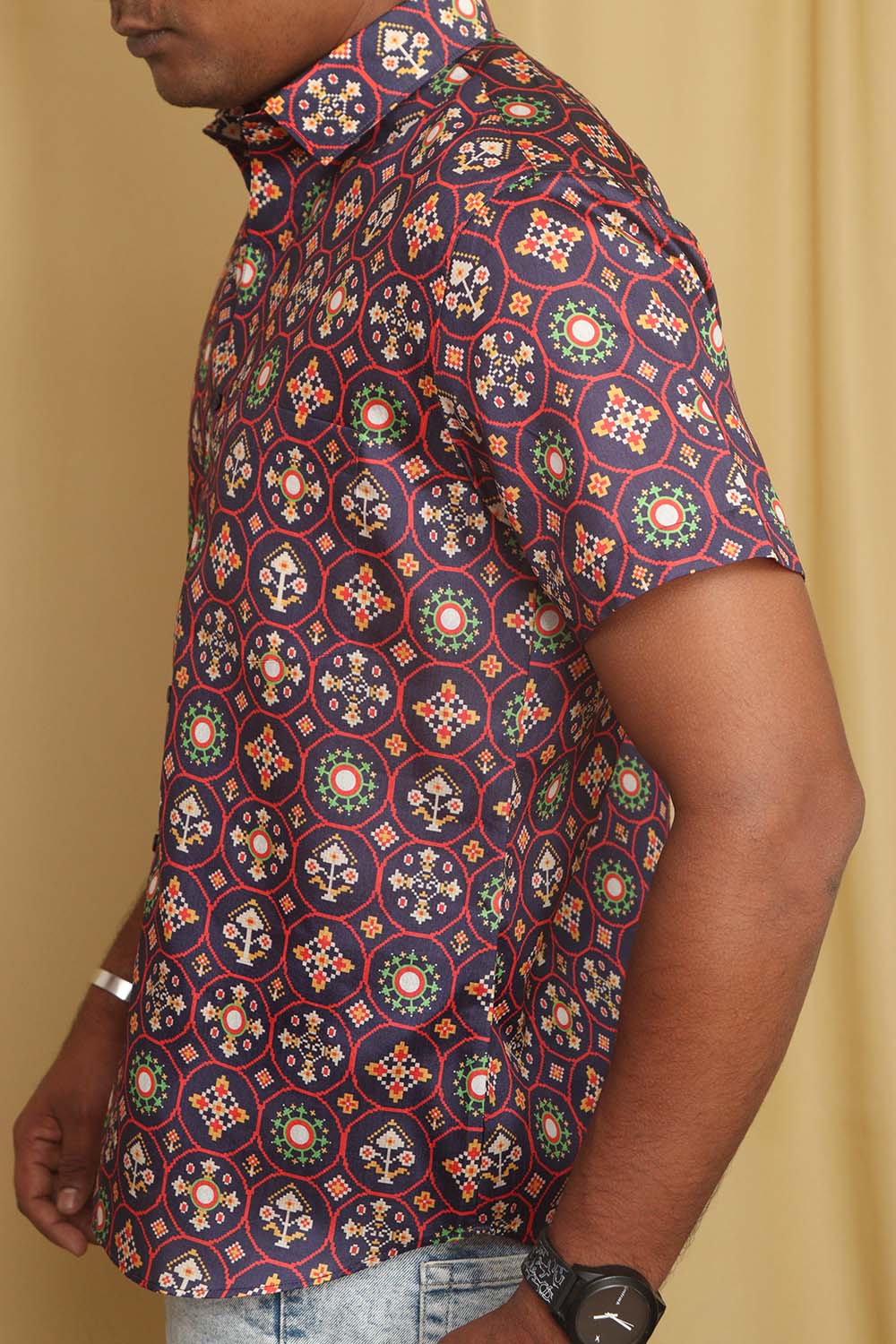 Exquisite Purple Digital Printed Patola Design Tussar Silk Shirt - Luxurion World