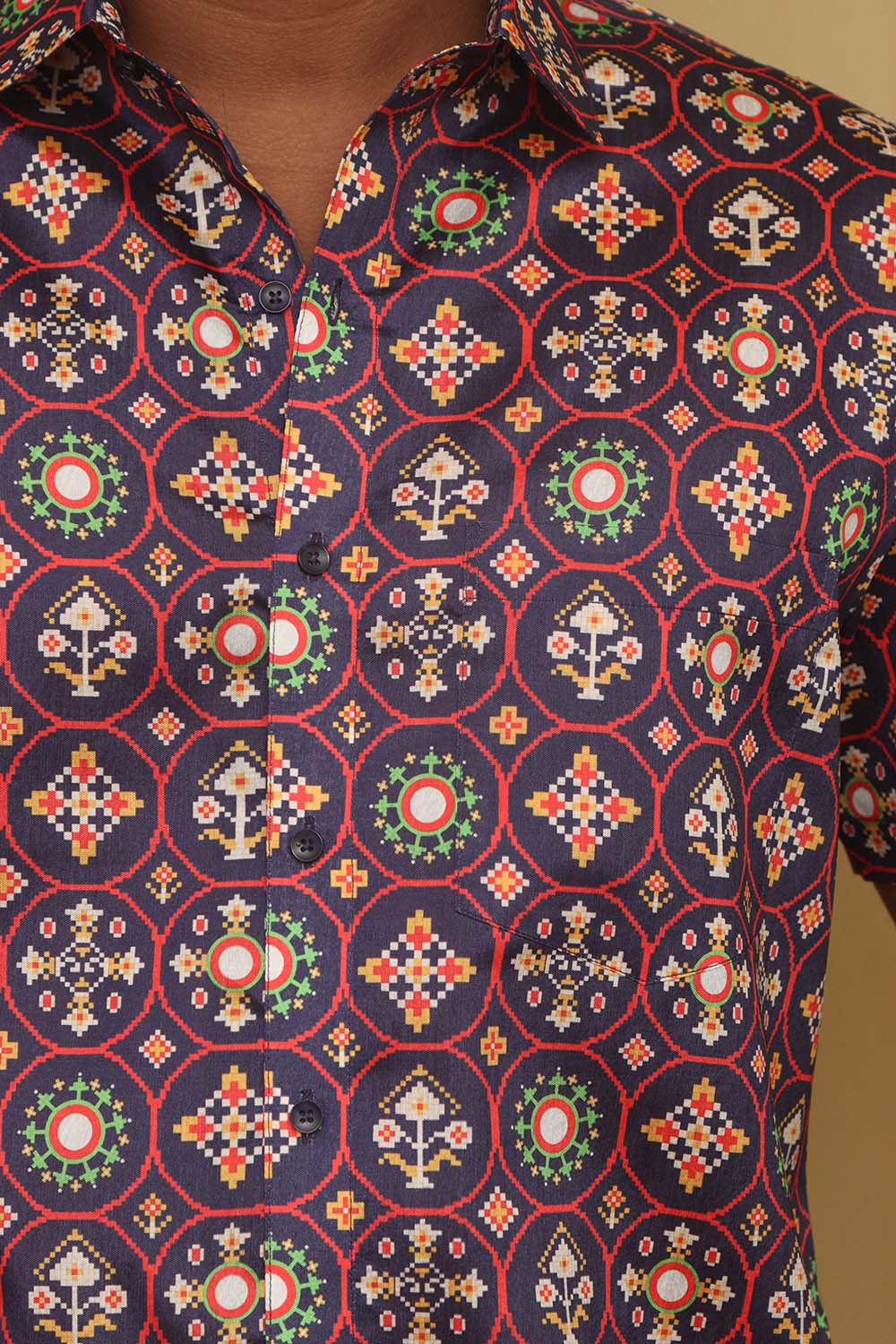 Exquisite Purple Digital Printed Patola Design Tussar Silk Shirt - Luxurion World