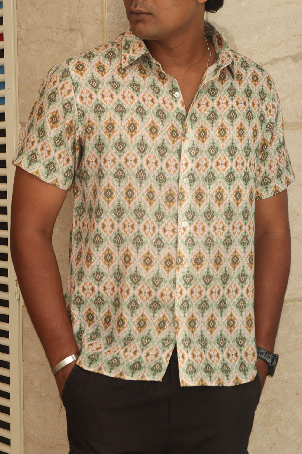 Multicolor Cotton Linen Digital Printed Shirt - Luxurion World