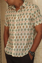 Multicolor Cotton Linen Digital Printed Shirt - Luxurion World
