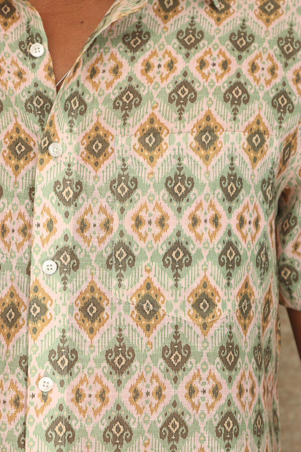 Multicolor Cotton Linen Digital Printed Shirt - Luxurion World