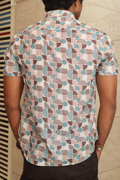 Multicolor Cotton Linen Digital Printed Shirt - Luxurion World