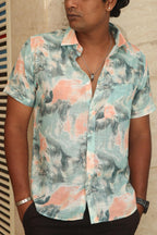 Multicolor Cotton Linen Digital Printed Shirt - Luxurion World