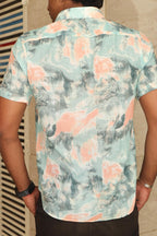 Multicolor Cotton Linen Digital Printed Shirt - Luxurion World