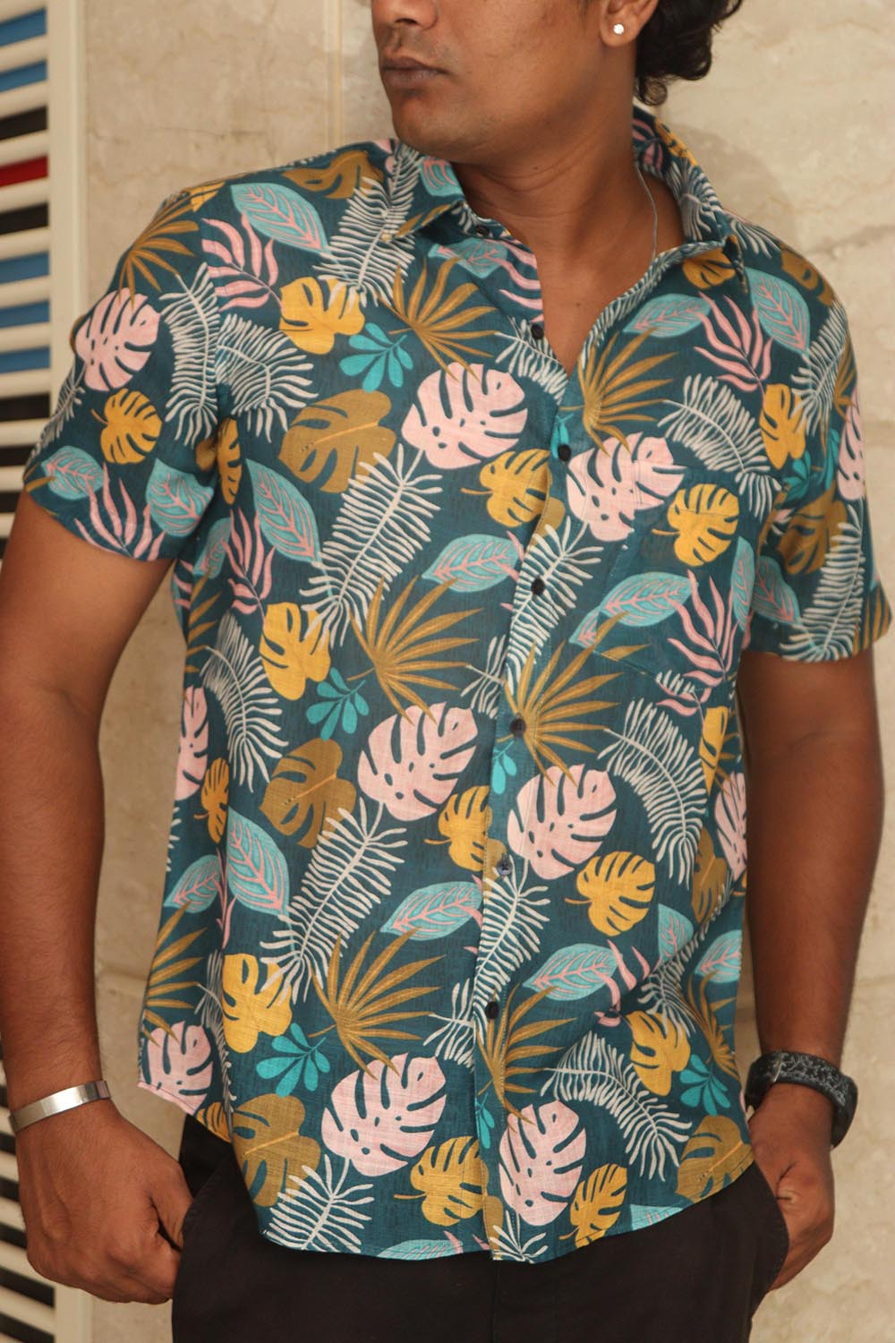 Multicolor Cotton Linen Digital Printed Shirt - Luxurion World