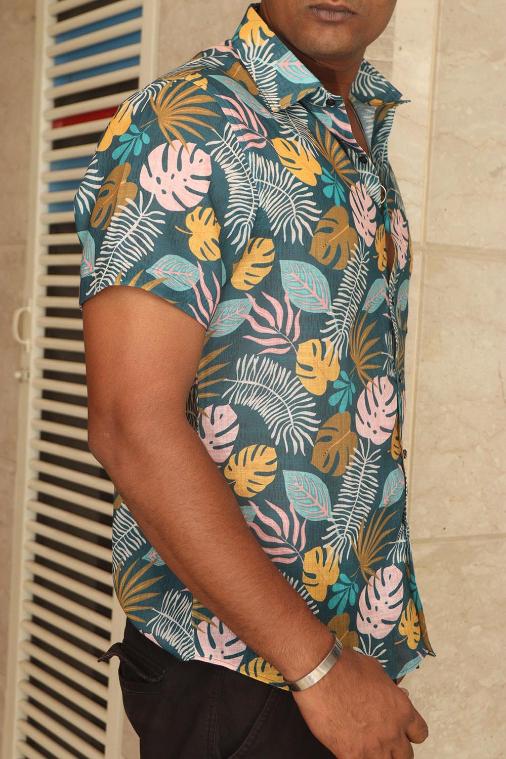 Multicolor Cotton Linen Digital Printed Shirt - Luxurion World