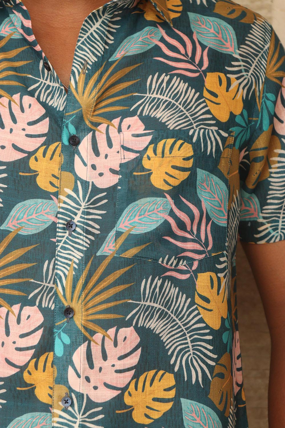 Multicolor Cotton Linen Digital Printed Shirt - Luxurion World