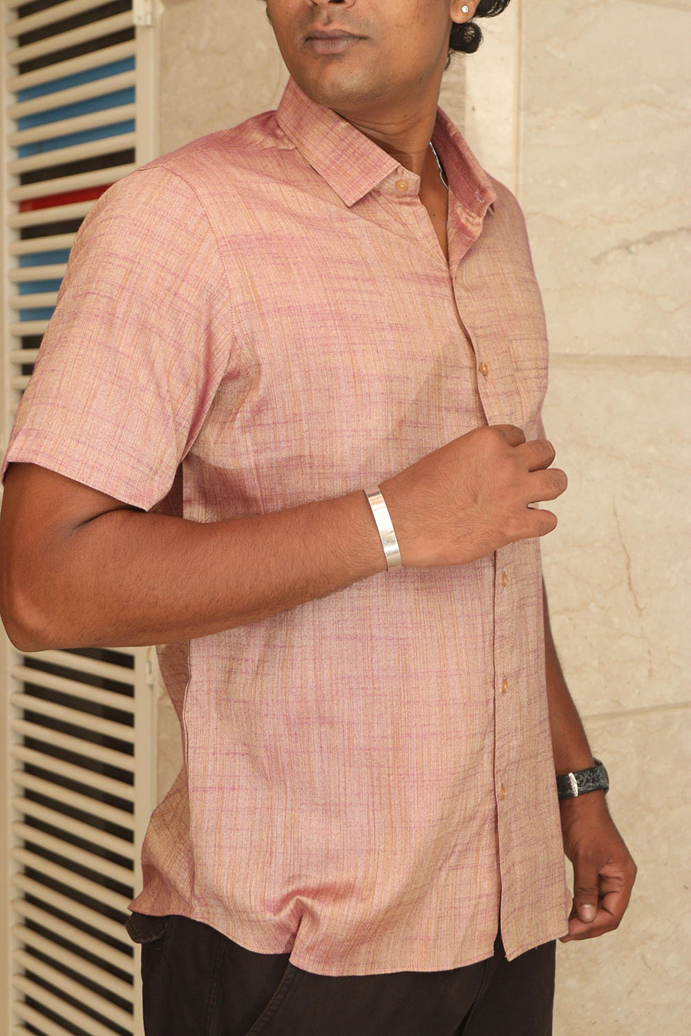 Purple Plain Pure Linen Silk Shirt - Exquisite Elegance - Luxurion World