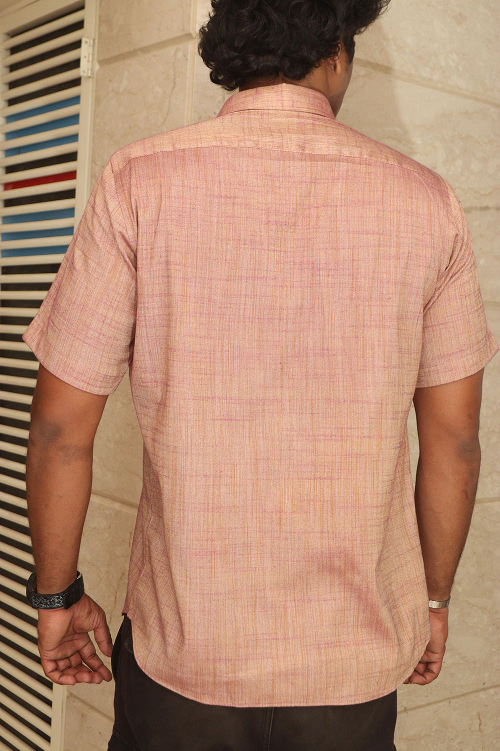 Purple Plain Pure Linen Silk Shirt - Exquisite Elegance - Luxurion World