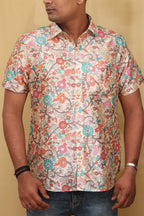 Colorful Kalamkari Tussar Silk Shirt - Luxurion World