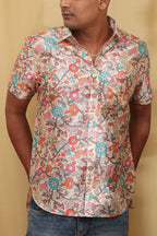Colorful Kalamkari Tussar Silk Shirt - Luxurion World