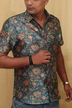 Colorful Kalamkari Tussar Silk Shirt - Luxurion World