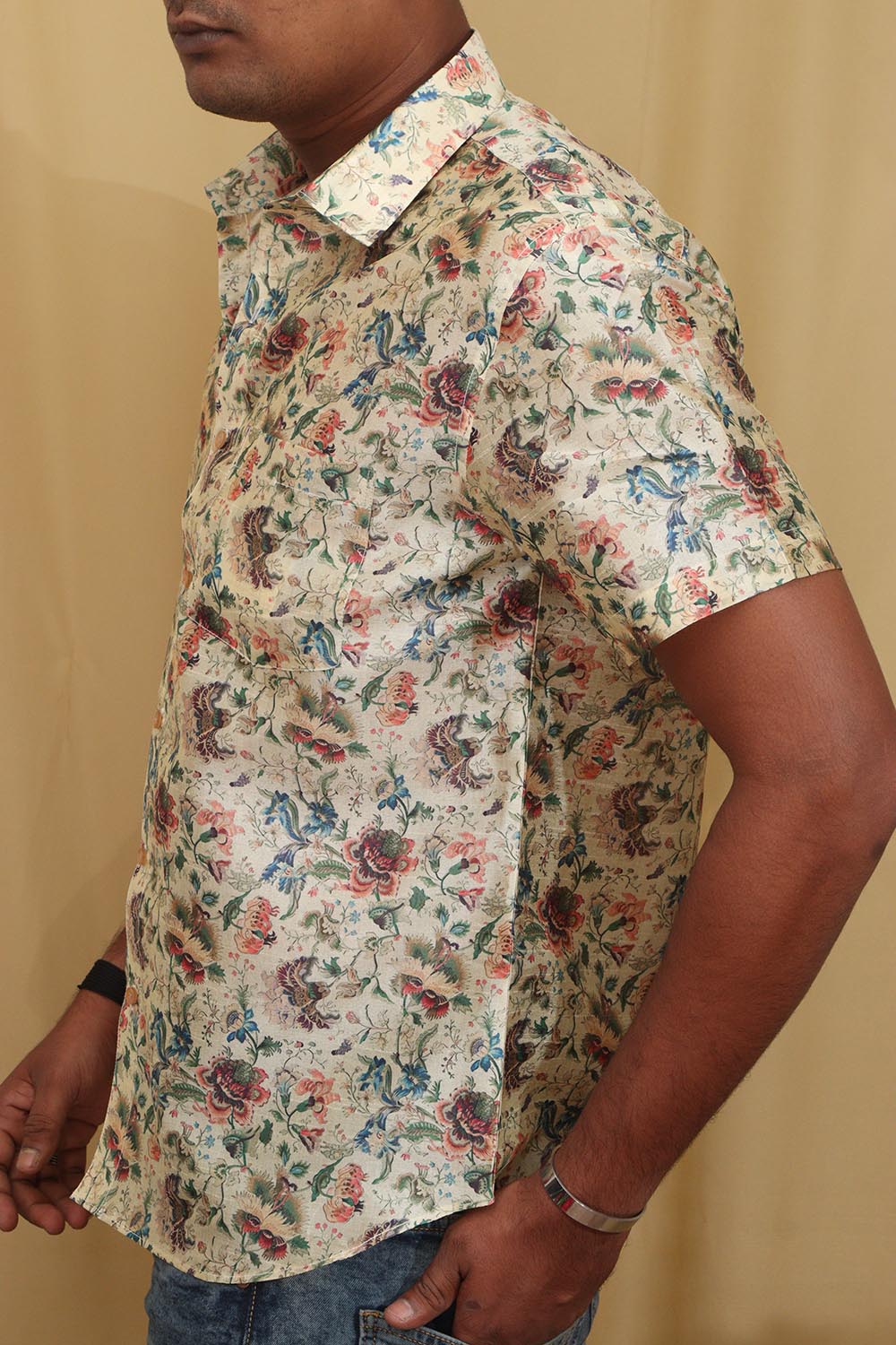 Colorful Kalamkari Tussar Silk Shirt - Luxurion World
