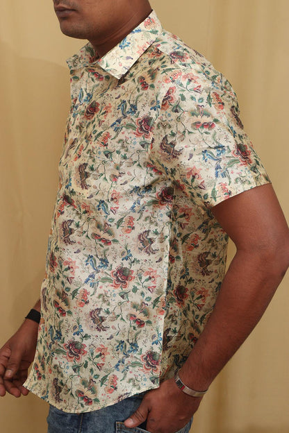 Colorful Kalamkari Tussar Silk Shirt - Luxurion World