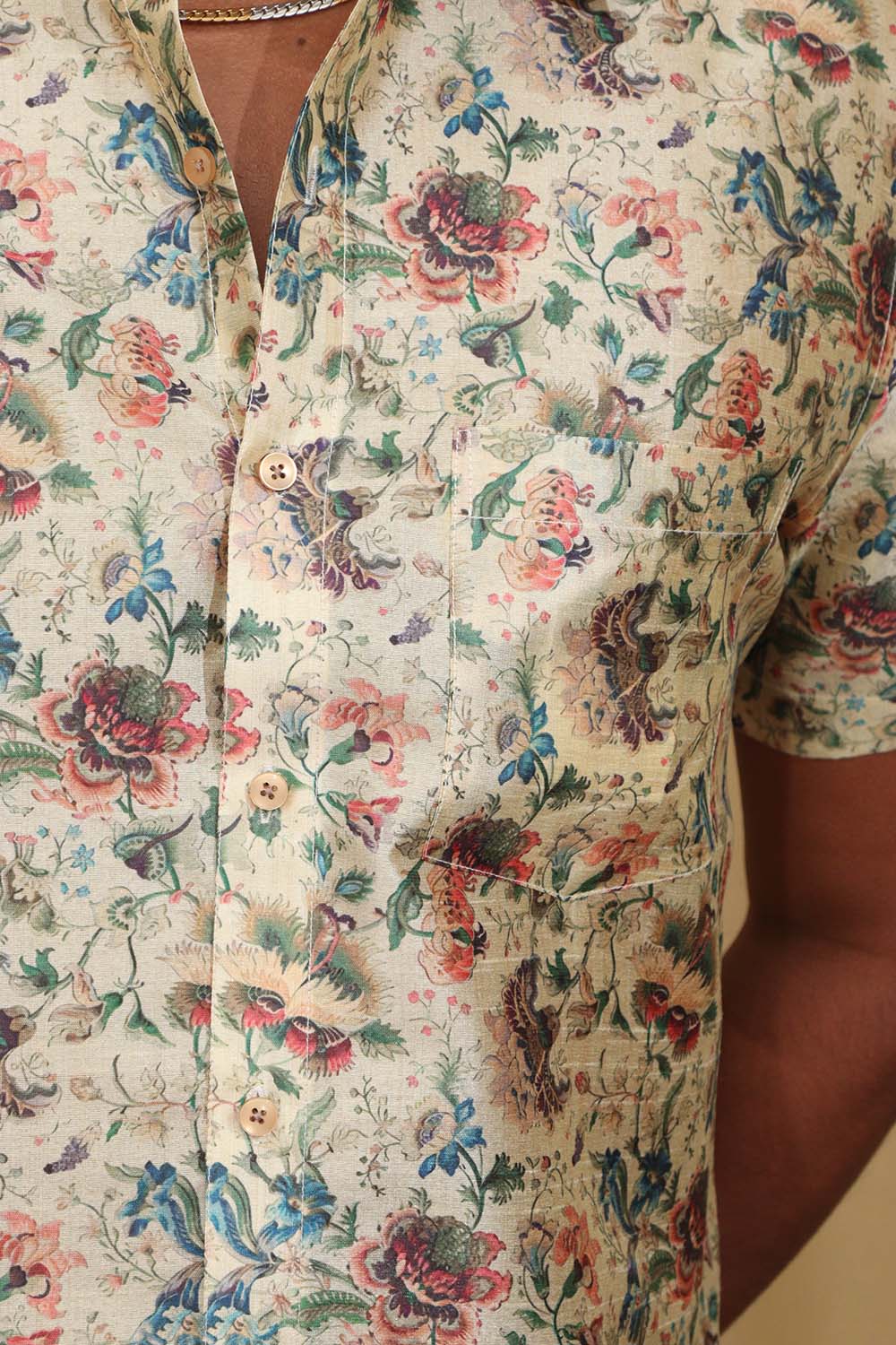Colorful Kalamkari Tussar Silk Shirt - Luxurion World