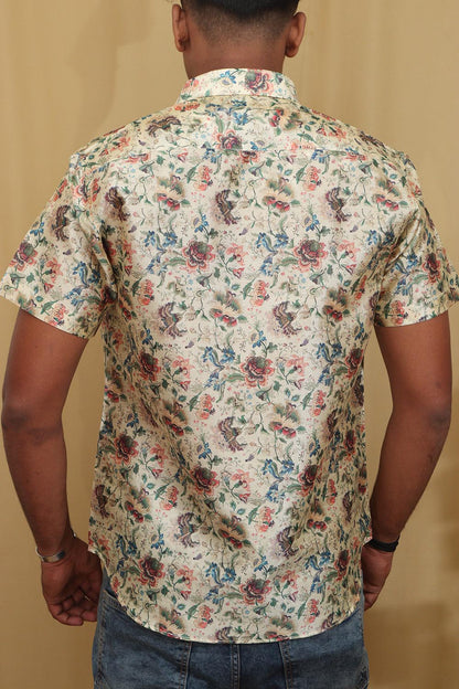 Colorful Kalamkari Tussar Silk Shirt - Luxurion World