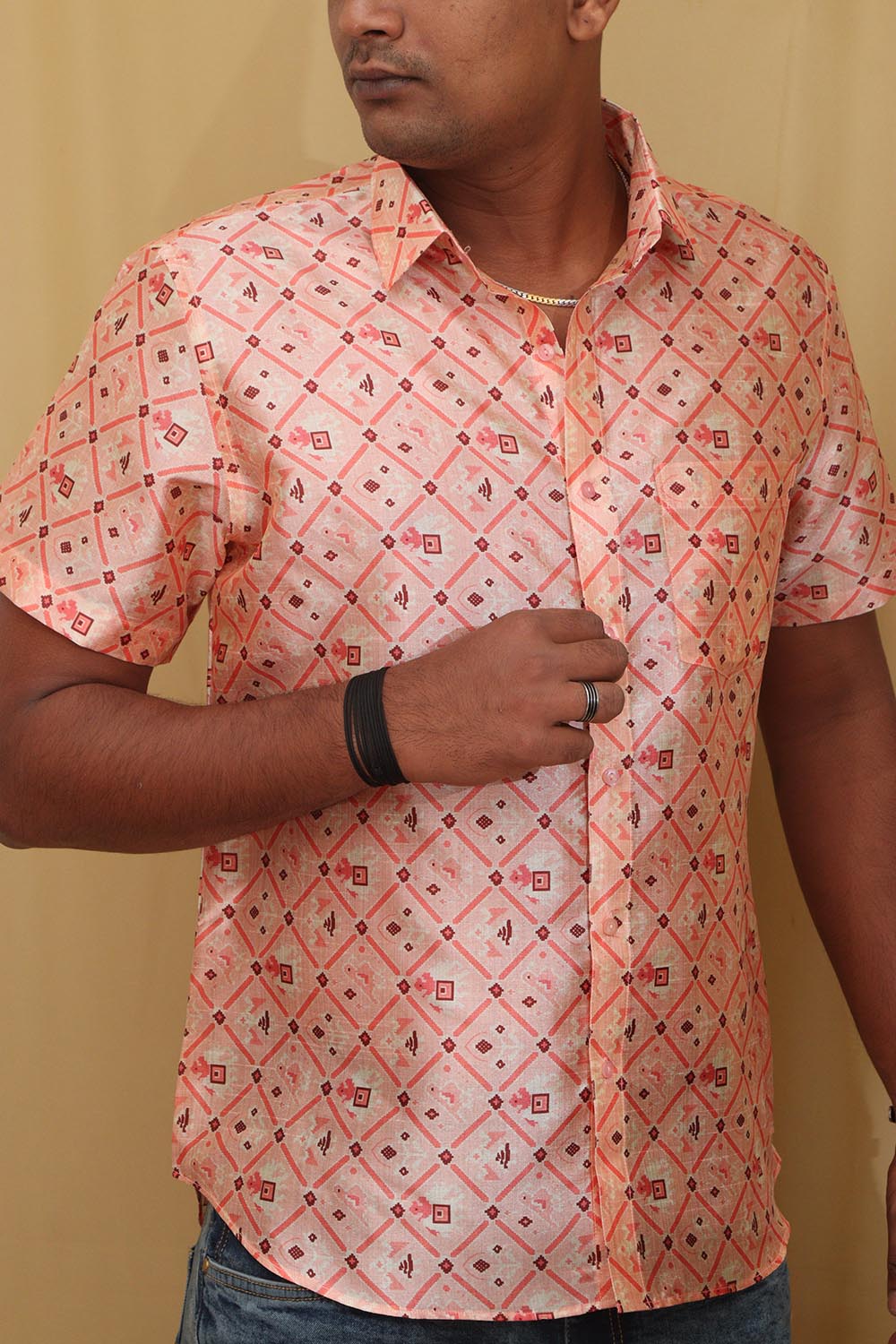 Stylish Pink Patola Tussar Silk Shirt - Luxurion World