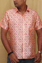 Stylish Pink Patola Tussar Silk Shirt - Luxurion World