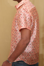 Stylish Pink Patola Tussar Silk Shirt - Luxurion World