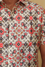 Vibrant Patola Silk Shirt with Digital Print - Luxurion World