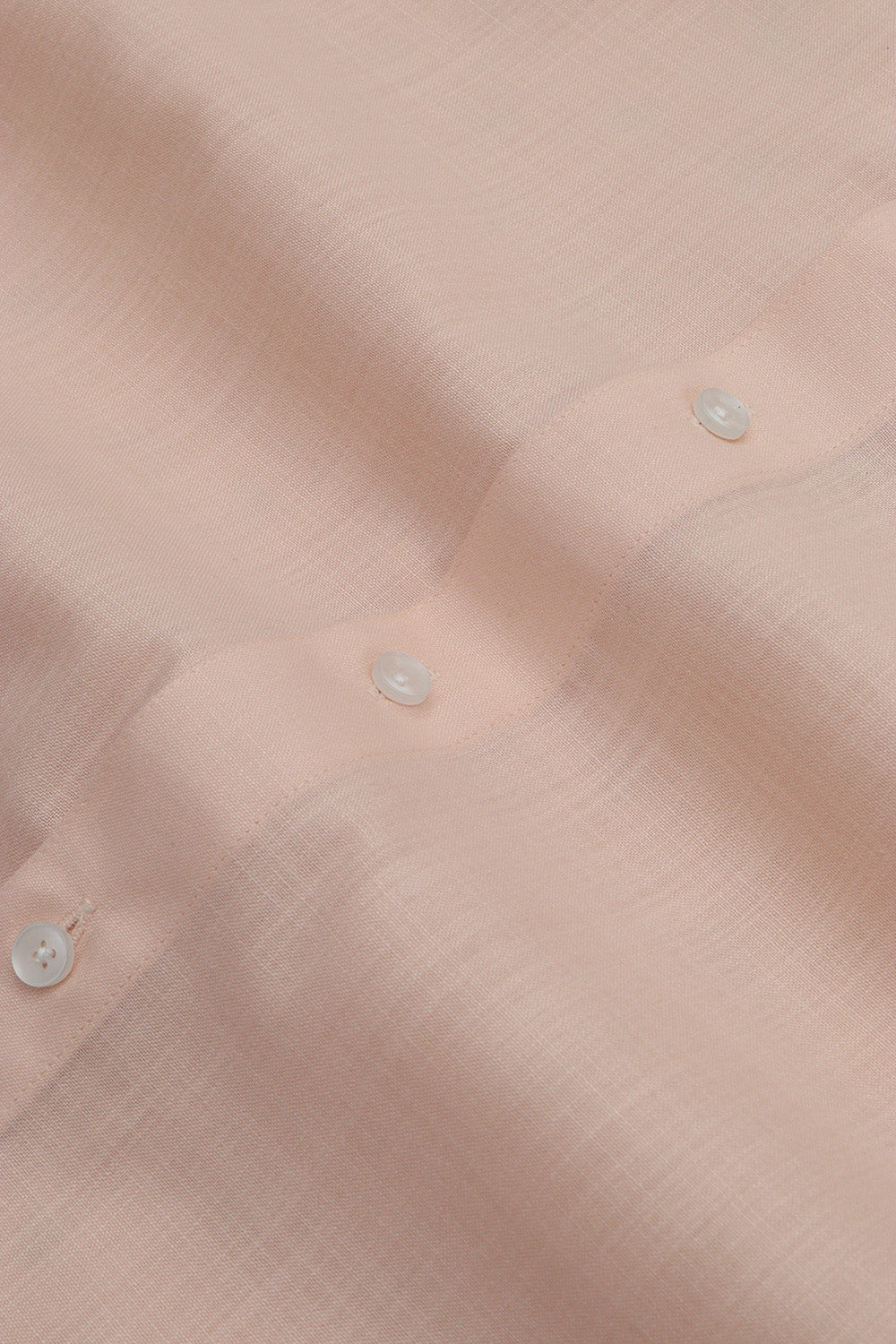 Peach Plain Linen Cotton Half Sleeve Shirt - Luxurion World