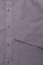 Stylish Purple Plain Linen Cotton Half Sleeve Shirt - Luxurion World