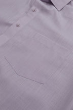 Stylish Purple Plain Linen Cotton Half Sleeve Shirt - Luxurion World