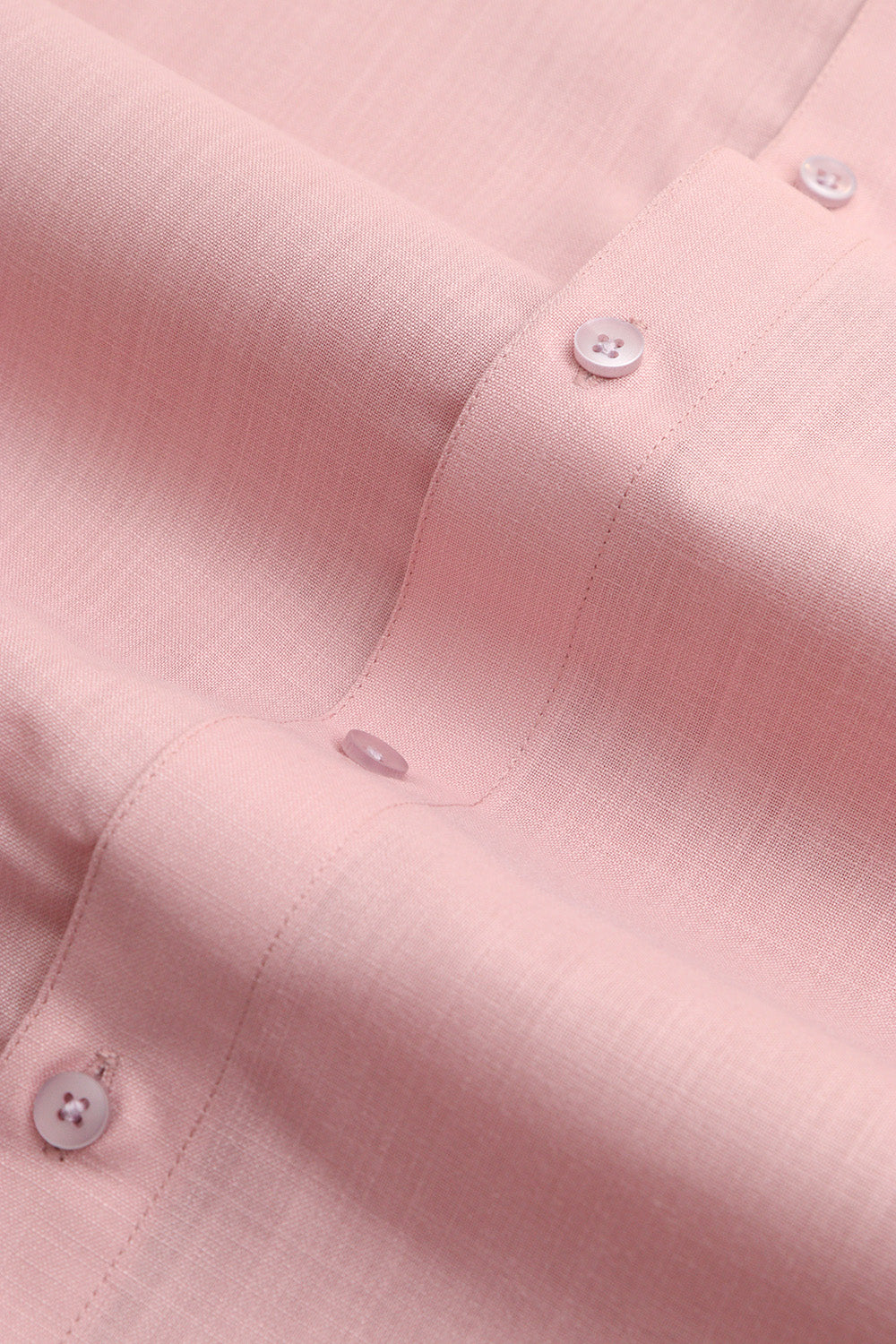 Soft Pink Plain Linen Cotton Full Sleeve Shirt - Luxurion World