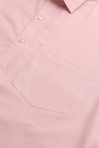 Soft Pink Plain Linen Cotton Full Sleeve Shirt - Luxurion World