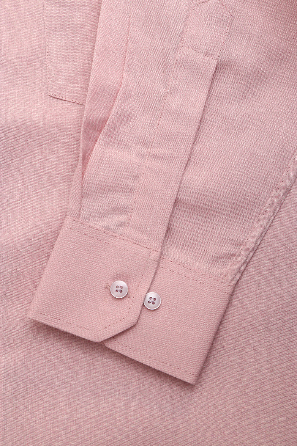 Soft Pink Plain Linen Cotton Full Sleeve Shirt - Luxurion World