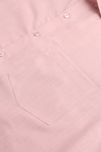 Soft Pink Plain Linen Cotton Full Sleeve Shirt - Luxurion World