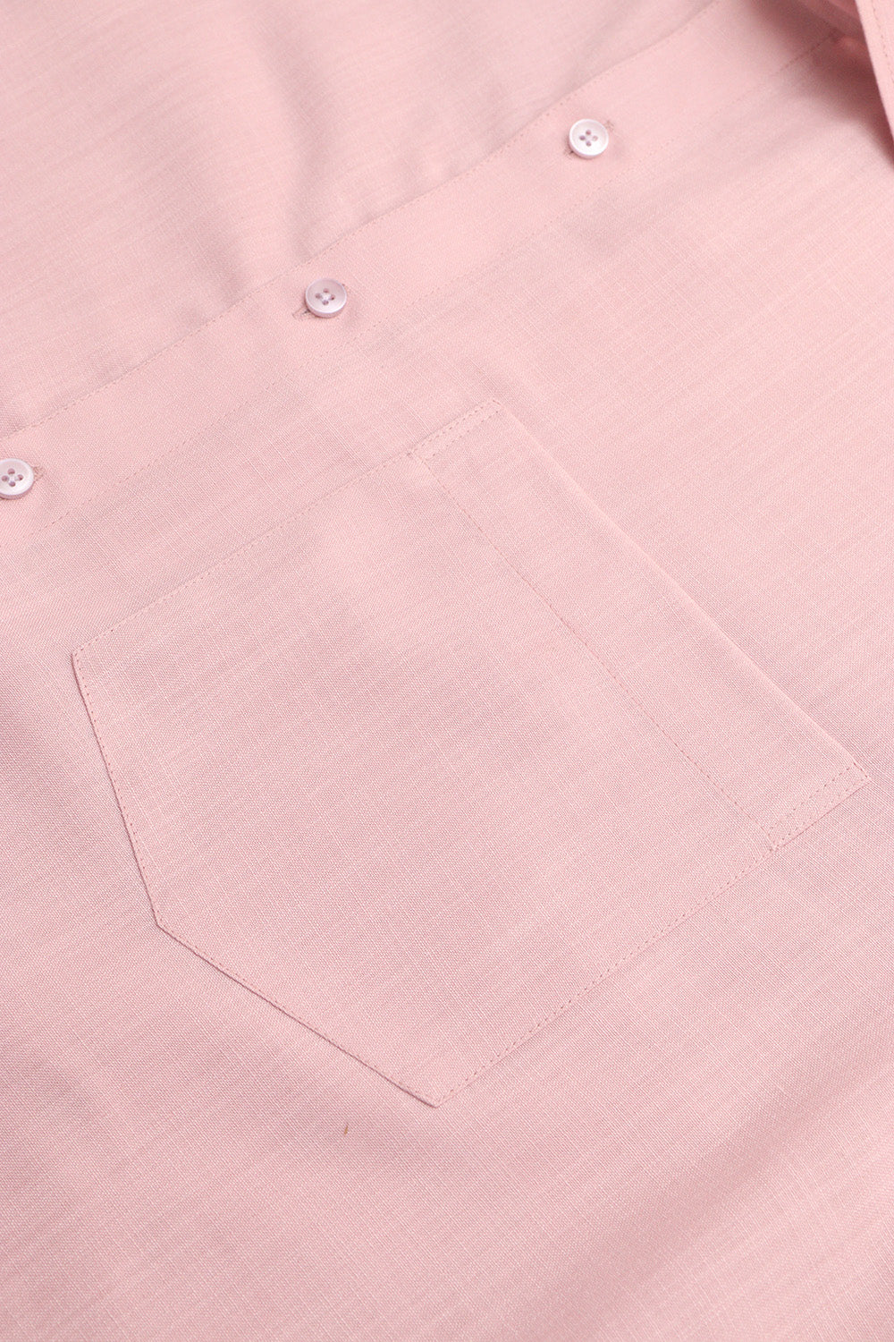 Soft Pink Plain Linen Cotton Full Sleeve Shirt - Luxurion World