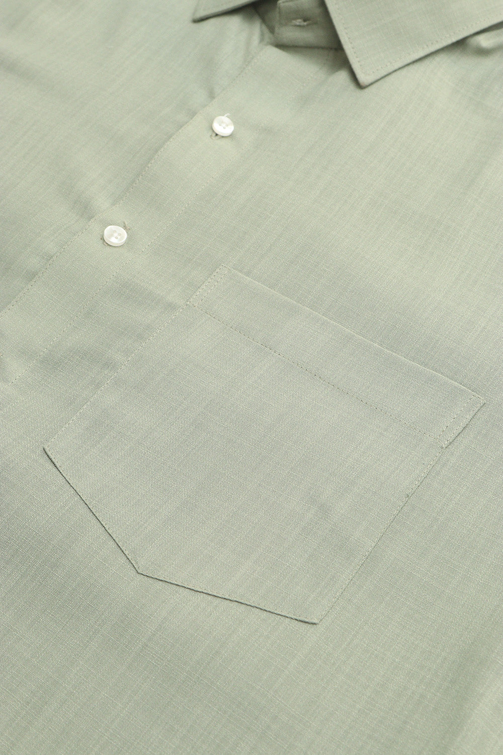 Green Plain Linen Cotton Full Sleeve Shirt - Luxurion World