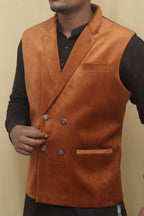 Brown Velvet Waist Coat - Luxurion World