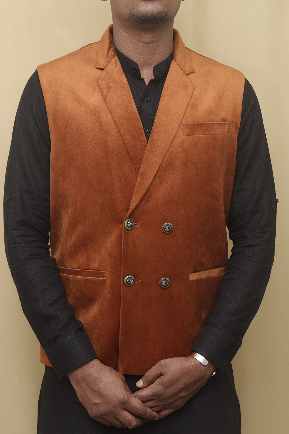 Brown Velvet Waist Coat - Luxurion World