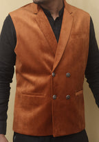 Brown Velvet Waist Coat - Luxurion World