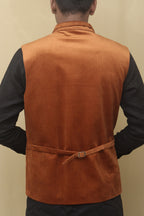 Brown Velvet Waist Coat - Luxurion World