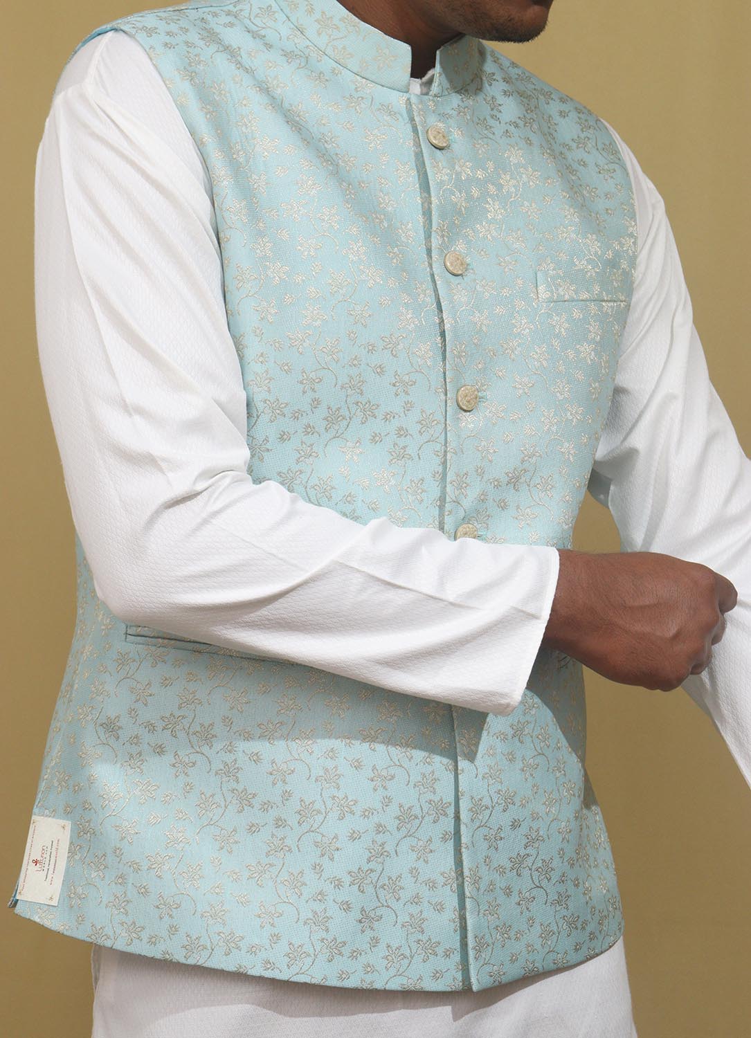 Captivating Blue Banarasi Silk Jacket: Timeless Elegance, Exquisite Style - Luxurion World