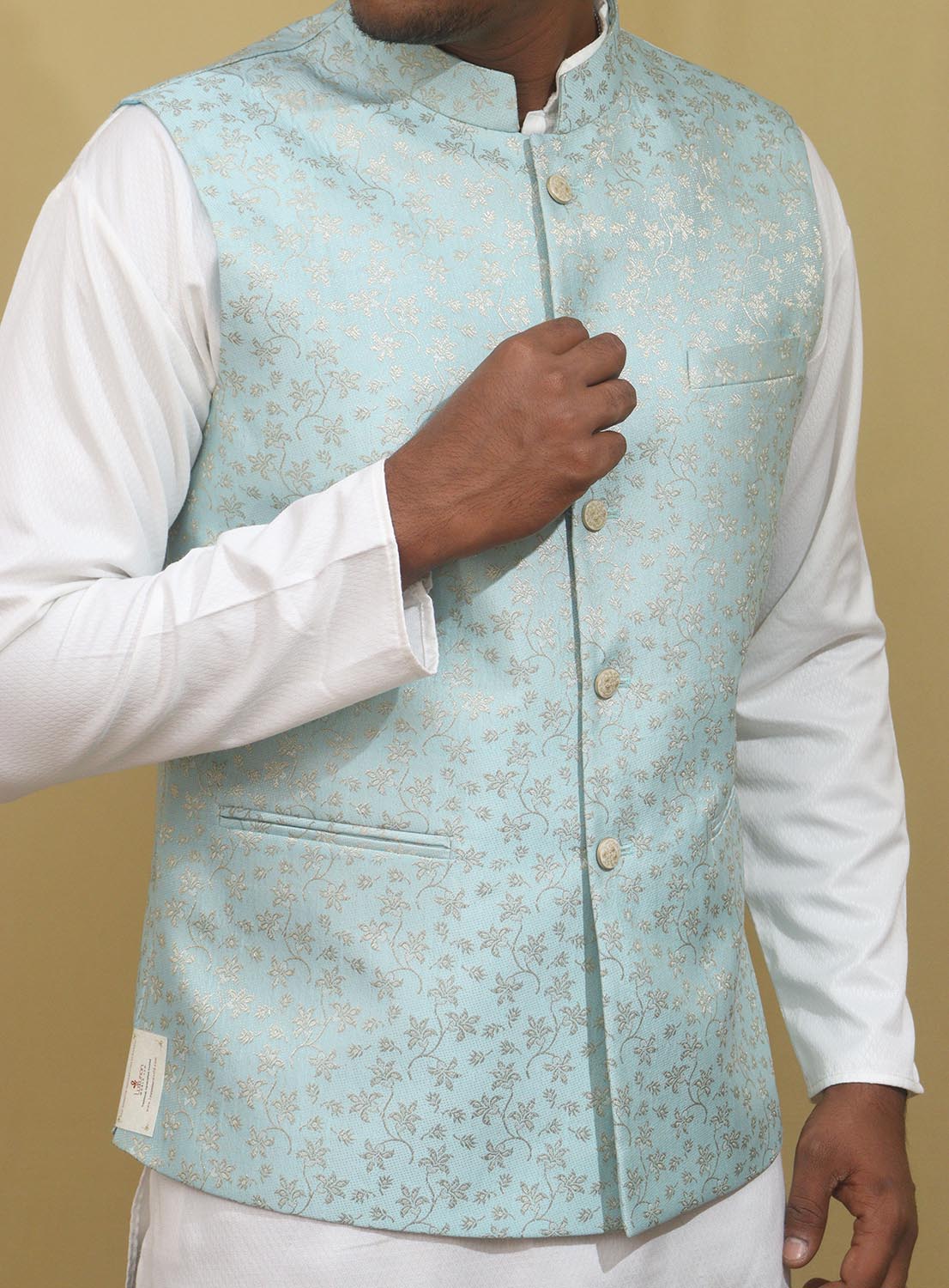 Captivating Blue Banarasi Silk Jacket: Timeless Elegance, Exquisite Style - Luxurion World