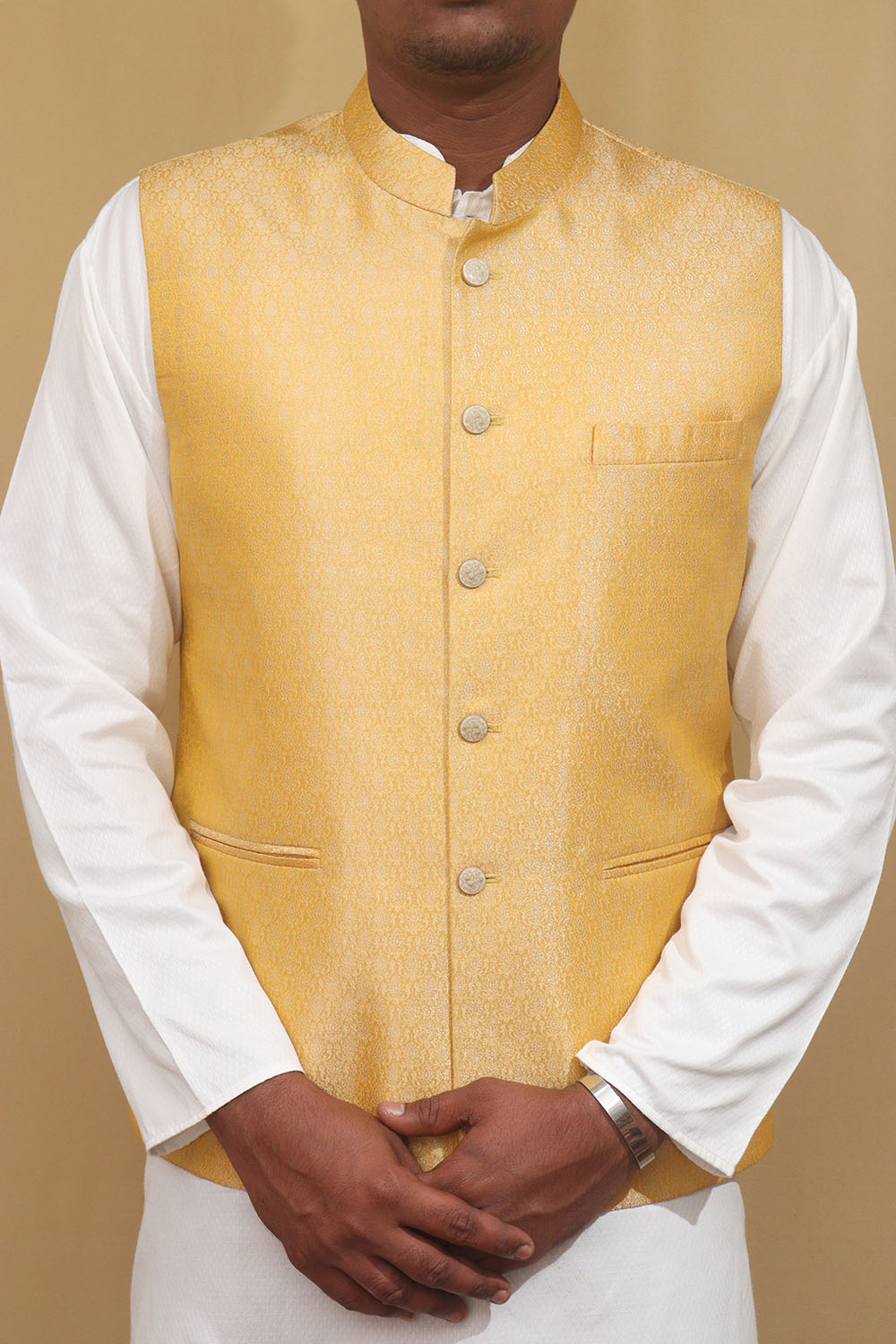 Stunning Yellow Banarasi Brocade Silk Jacket: A Must-Have Ethnic Fashion Piece - Luxurion World