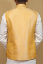 Stunning Yellow Banarasi Brocade Silk Jacket: A Must-Have Ethnic Fashion Piece - Luxurion World