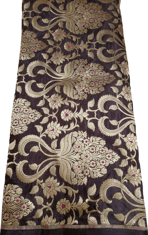 Maroon Banarasi Katan Silk Fabric