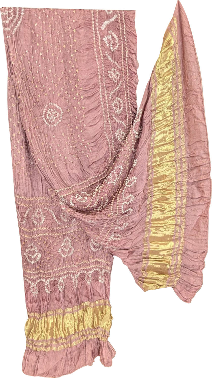Maroon Bandhani Modal Silk Dupatta