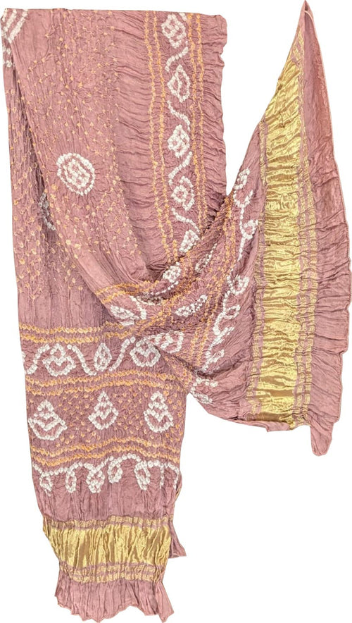 Maroon Bandhani Modal Silk Dupatta