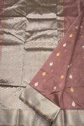 Maroon Handloom Chanderi Pure Silk Saree