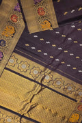 Maroon Handloom Gadwal Pure Silk Saree